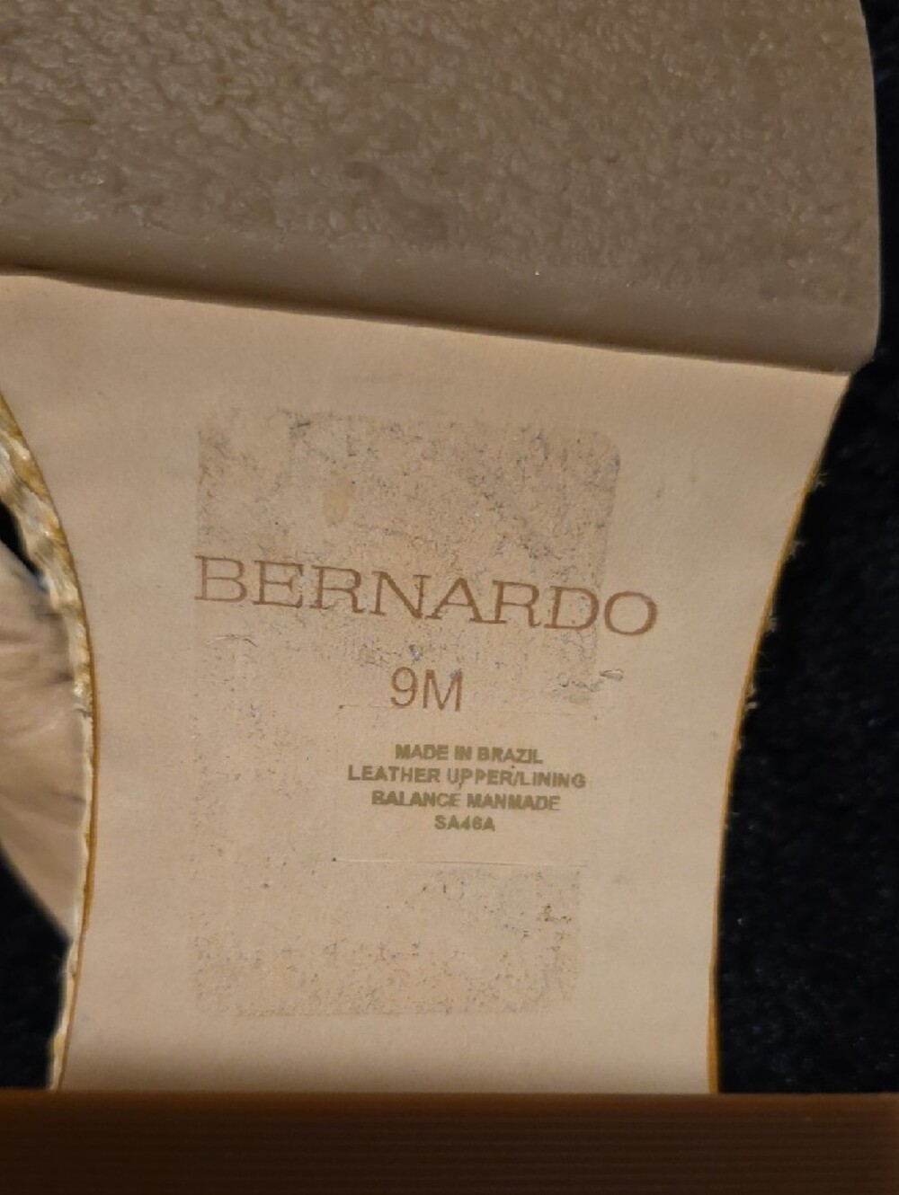 New Bernardo Tan Knotted Slide Wedge Sandals - Picture 5 of 7